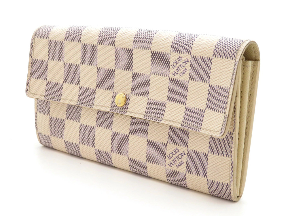 Louis Vuitton Azur White Damier Sarah Portefeuille White